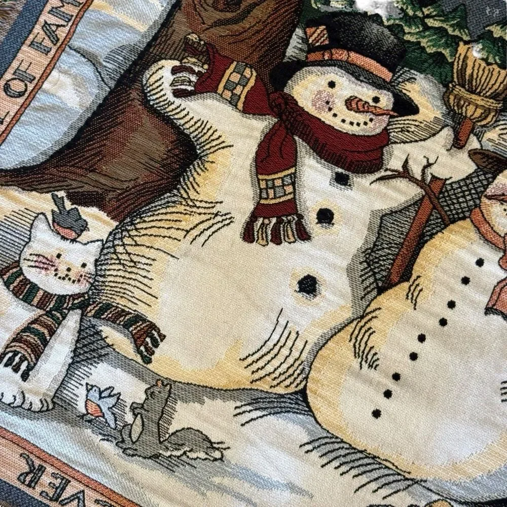 Goodwin Weavers Tapestry Throw 45”X68”‎ Warm Smiles By S. Winget Winter Family